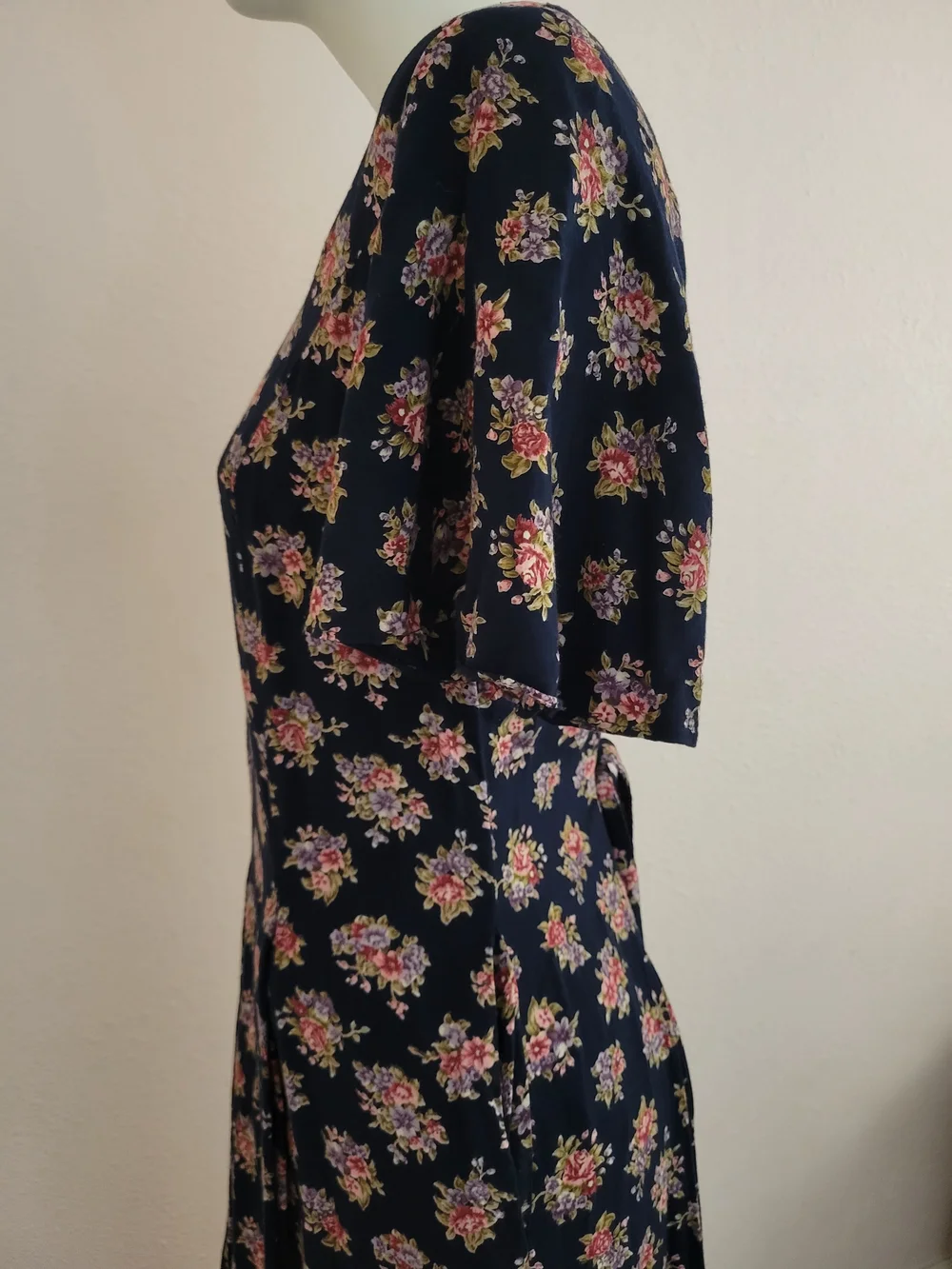 Vintage Infatuation Floral Cottagecore Maxi Dress Navy Blue - Picture 5 of 9